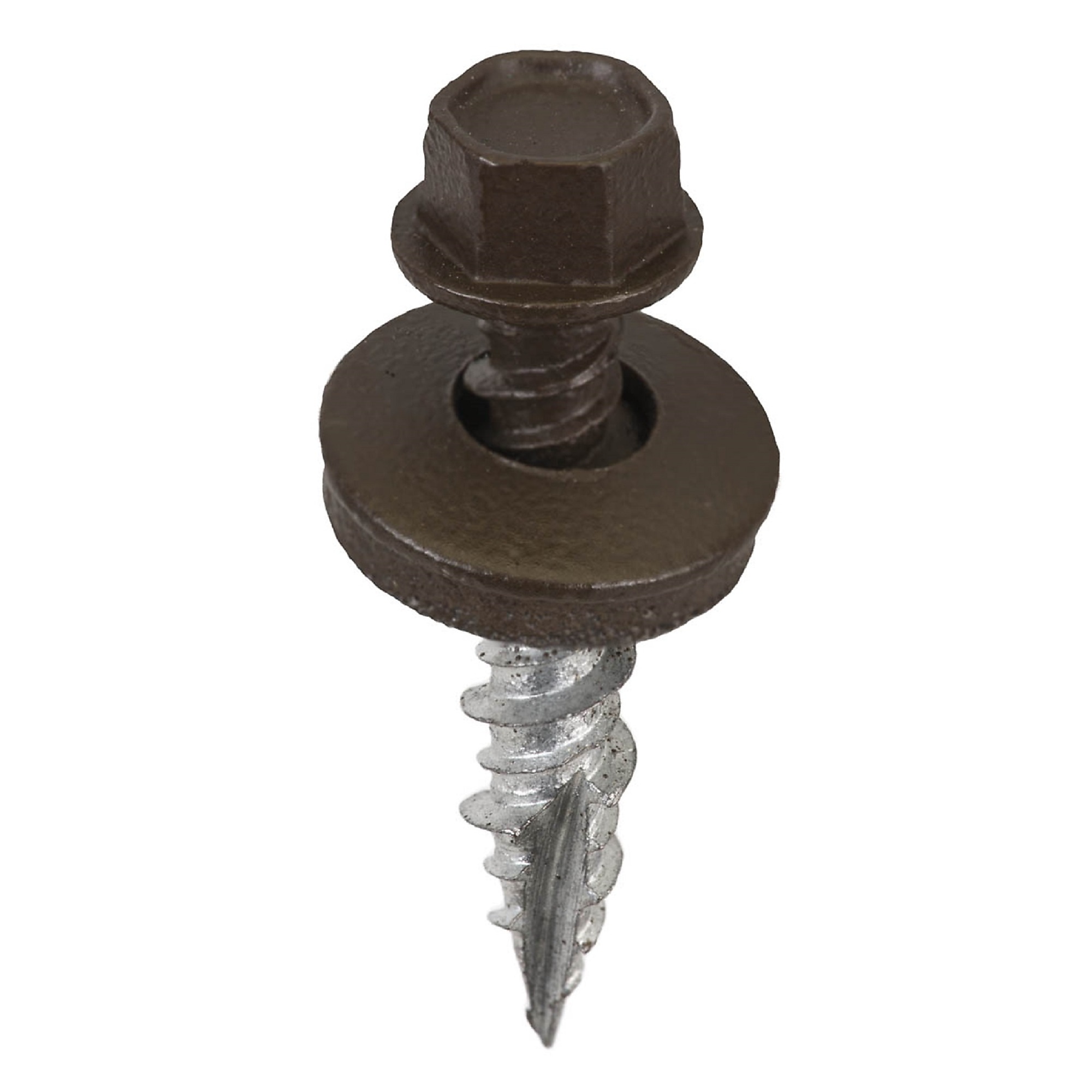 Acorn Hardware Metal-to-Wood Screws — #9 x 1in., 1/4in. Hex Head, Burnished Slate, 250 Pcs, Model# SW-MW1BS250